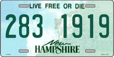 NH license plate 2831919