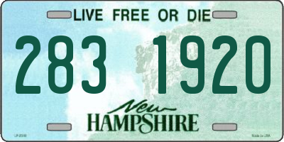 NH license plate 2831920