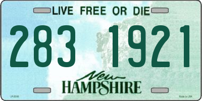 NH license plate 2831921