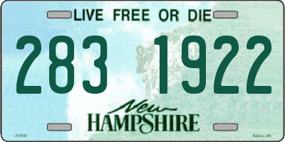 NH license plate 2831922