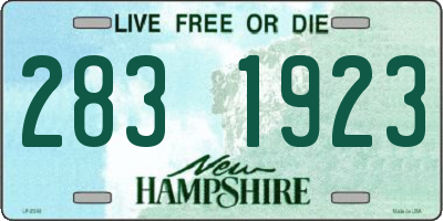 NH license plate 2831923