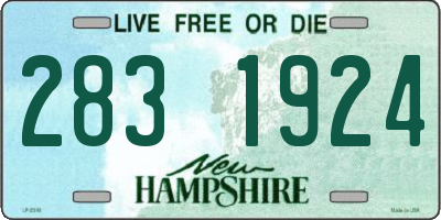 NH license plate 2831924