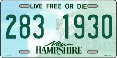 NH license plate 2831930