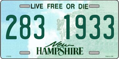 NH license plate 2831933