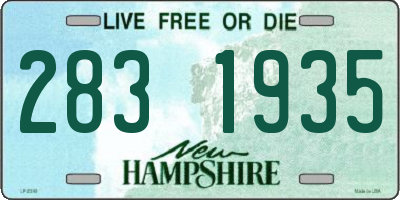NH license plate 2831935