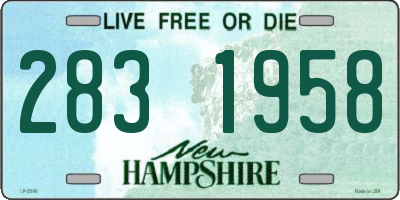 NH license plate 2831958