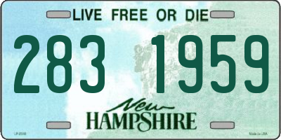NH license plate 2831959