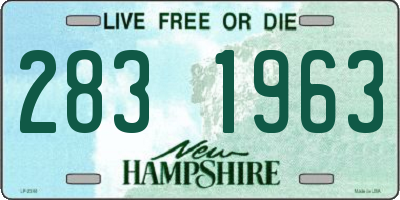 NH license plate 2831963