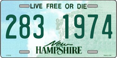 NH license plate 2831974