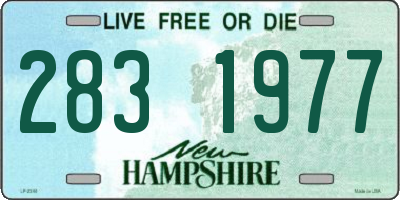 NH license plate 2831977