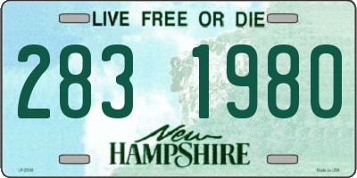NH license plate 2831980
