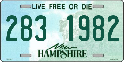 NH license plate 2831982