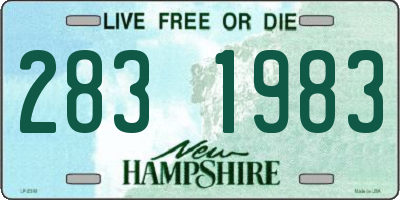 NH license plate 2831983