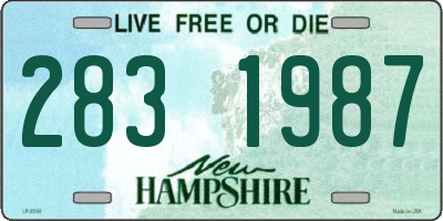 NH license plate 2831987