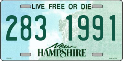NH license plate 2831991