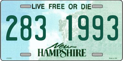 NH license plate 2831993
