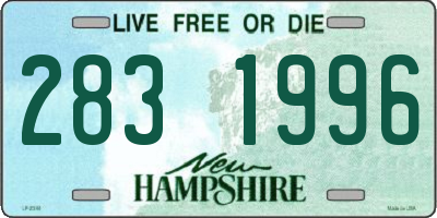 NH license plate 2831996