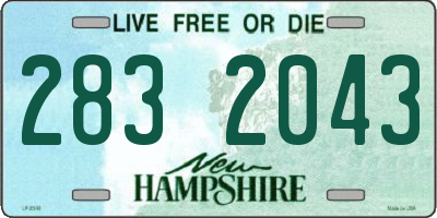NH license plate 2832043