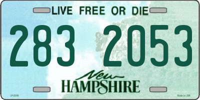 NH license plate 2832053