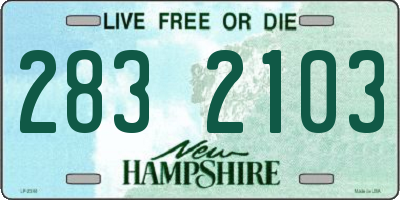 NH license plate 2832103