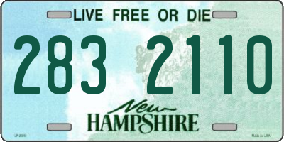 NH license plate 2832110