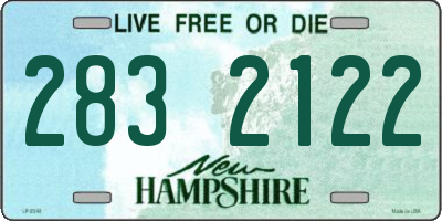 NH license plate 2832122