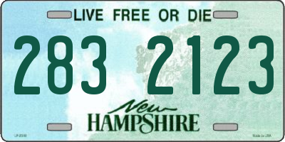 NH license plate 2832123