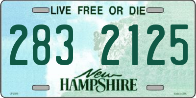 NH license plate 2832125