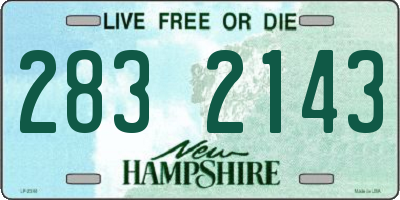 NH license plate 2832143