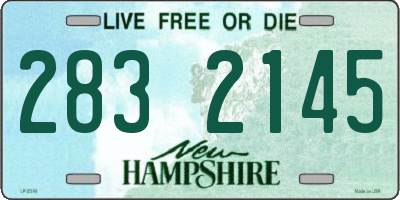 NH license plate 2832145