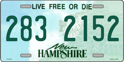 NH license plate 2832152