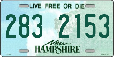 NH license plate 2832153