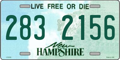 NH license plate 2832156