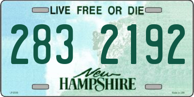 NH license plate 2832192