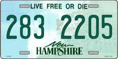 NH license plate 2832205