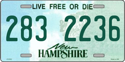 NH license plate 2832236