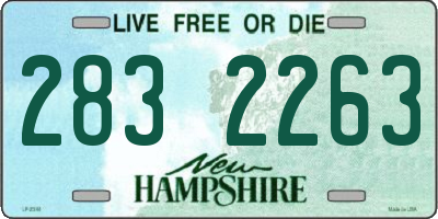 NH license plate 2832263