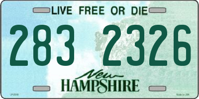 NH license plate 2832326