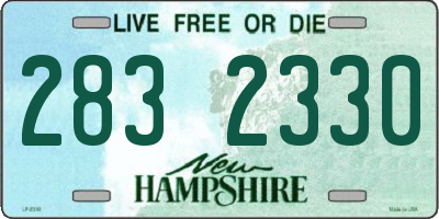 NH license plate 2832330