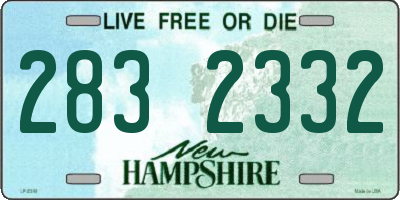 NH license plate 2832332