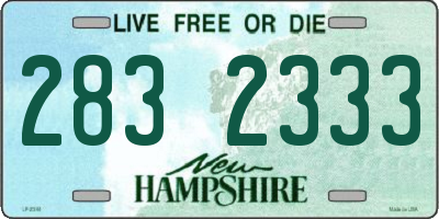 NH license plate 2832333
