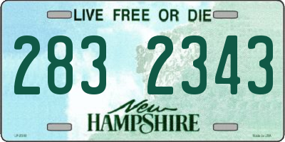 NH license plate 2832343