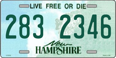 NH license plate 2832346