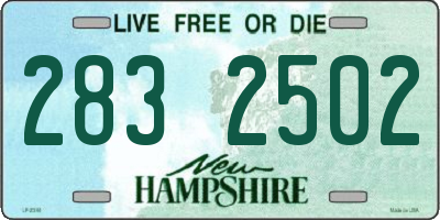 NH license plate 2832502