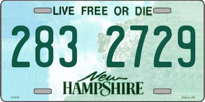 NH license plate 2832729