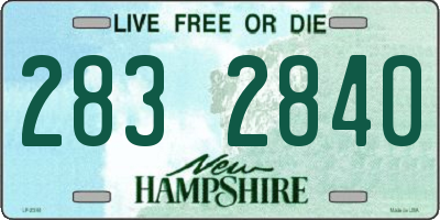 NH license plate 2832840