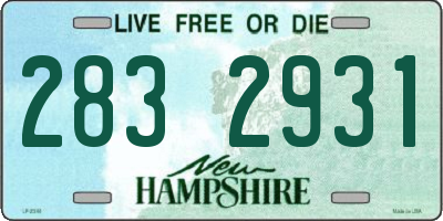 NH license plate 2832931