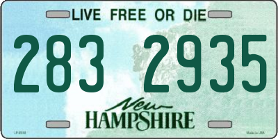 NH license plate 2832935
