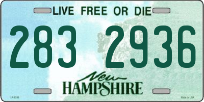 NH license plate 2832936