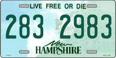 NH license plate 2832983